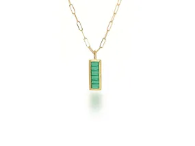 Emerald Baguette Bar Charm