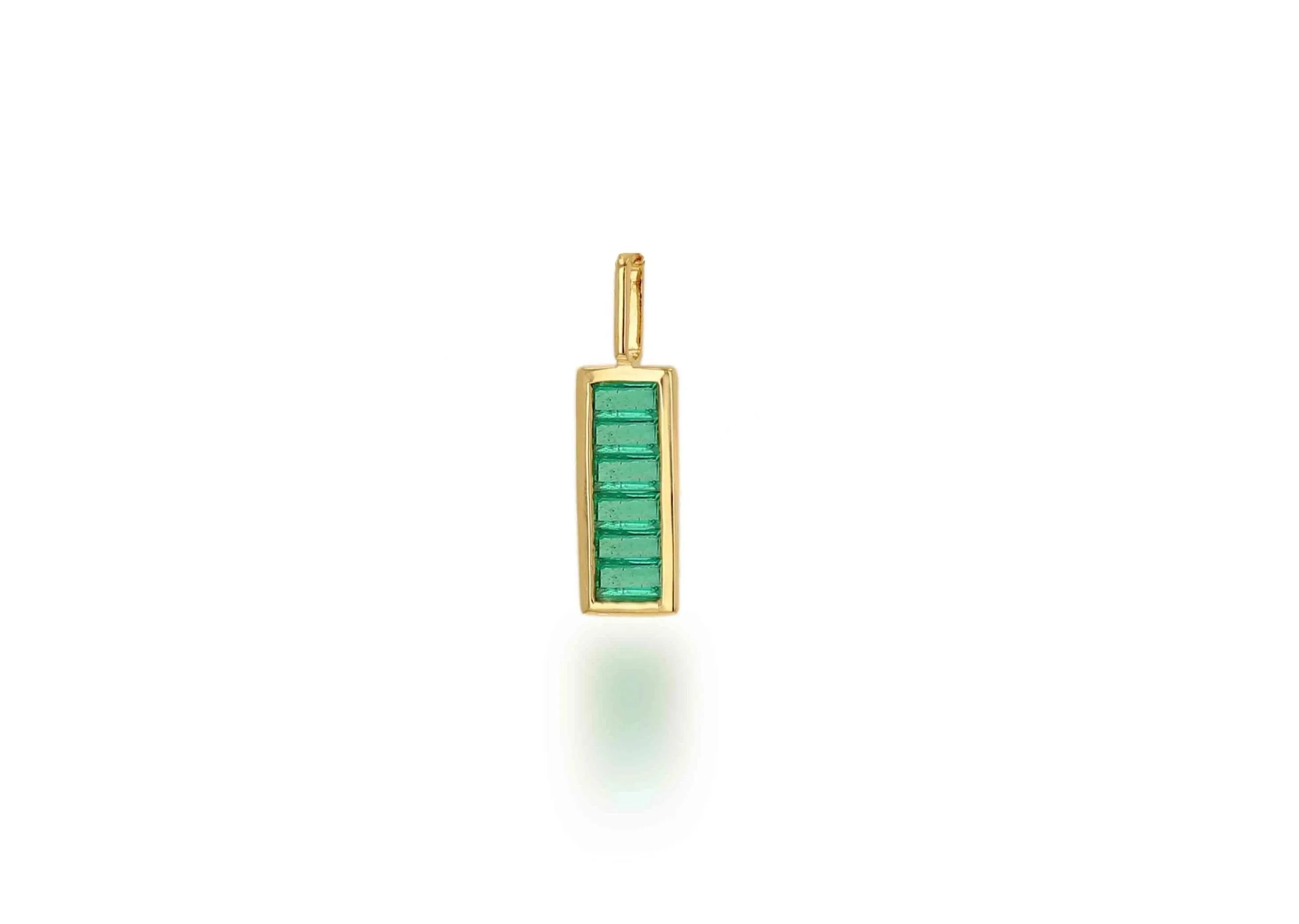 Emerald Baguette Bar Charm