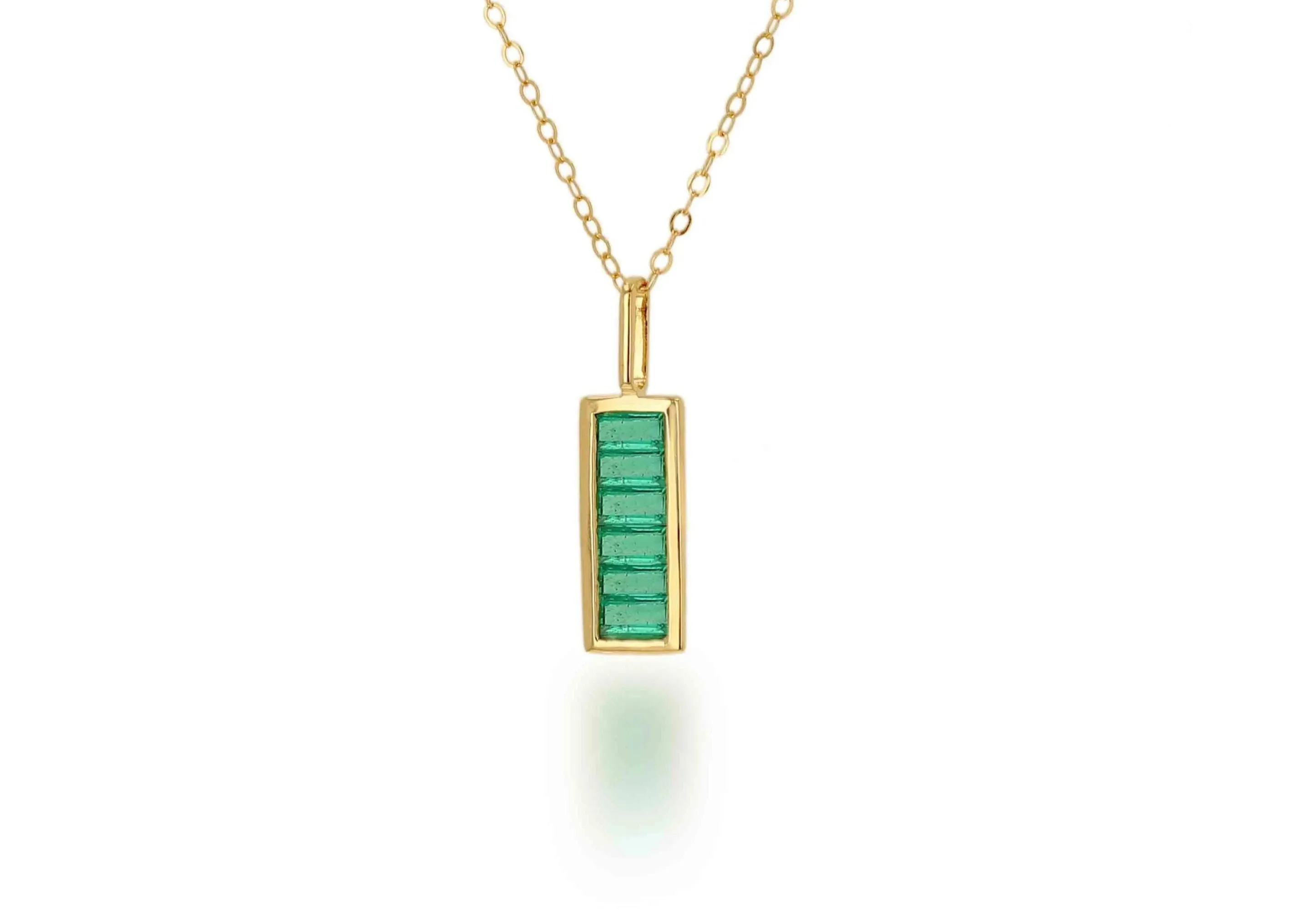 Emerald Baguette Bar Charm