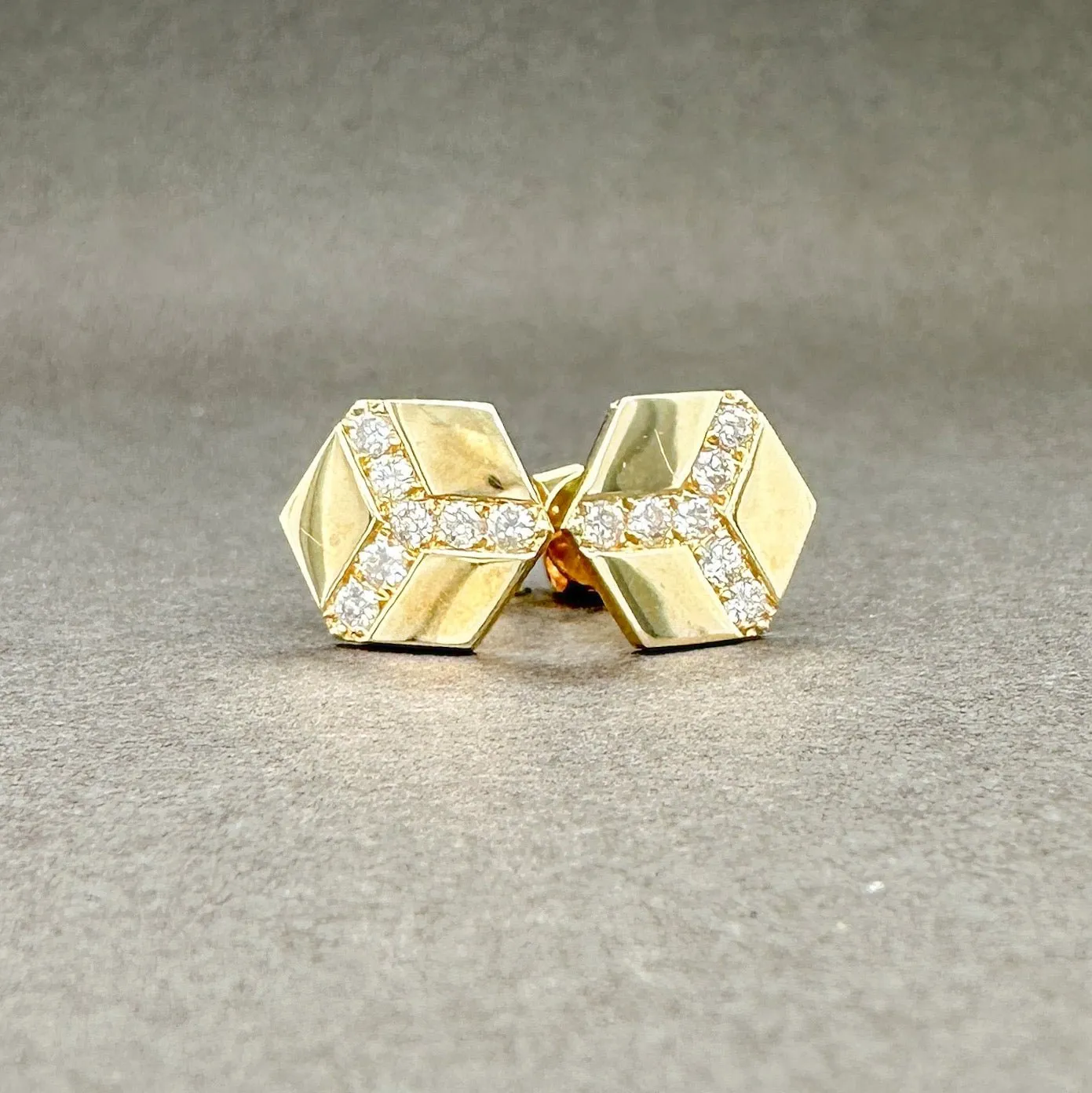 Estate 14K Y Gold 0.24ctw G/SI2 Diamond Earrings