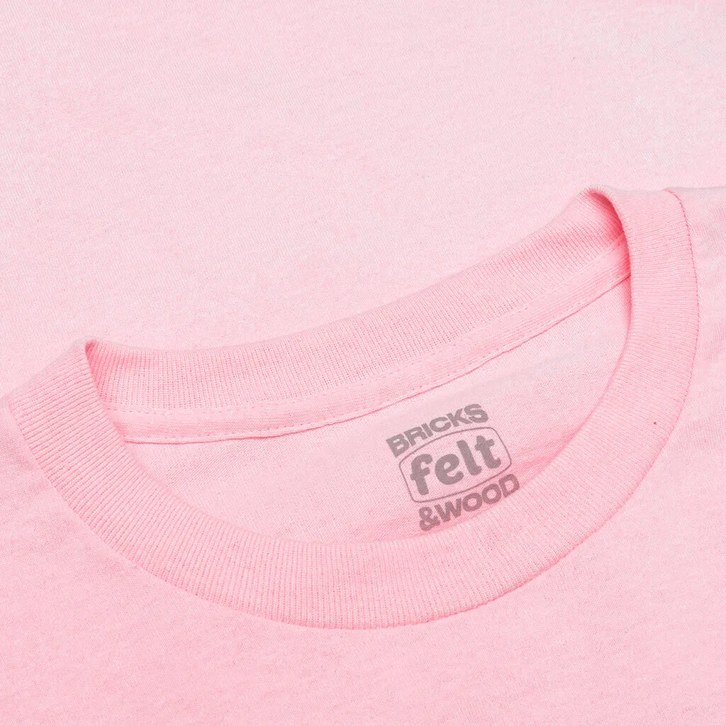 Felt x Bricks & Wood Wordmark Tee - Pink