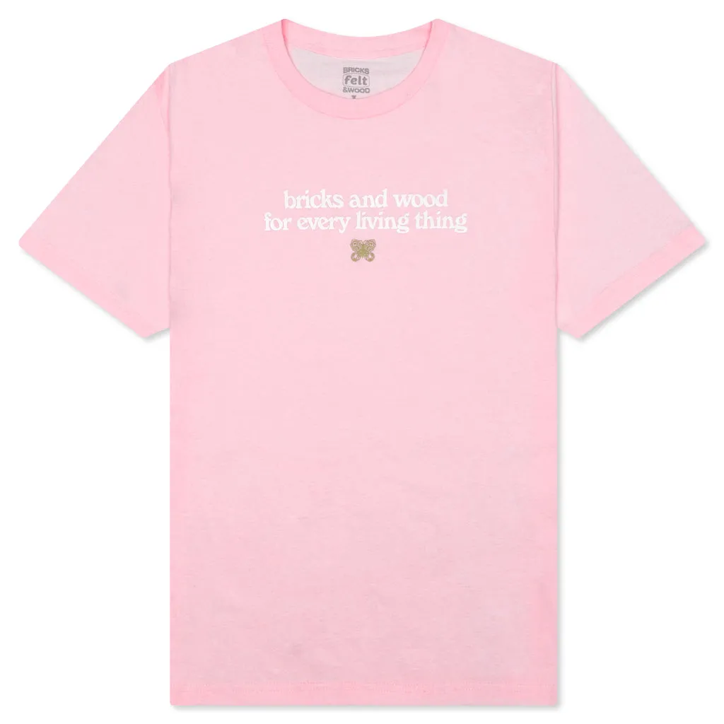 Felt x Bricks & Wood Wordmark Tee - Pink