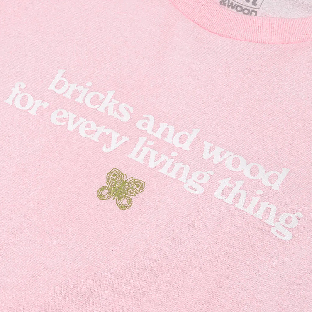 Felt x Bricks & Wood Wordmark Tee - Pink