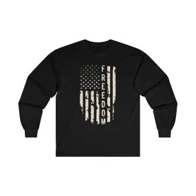 Freedom American Flag Long Sleeve Tee