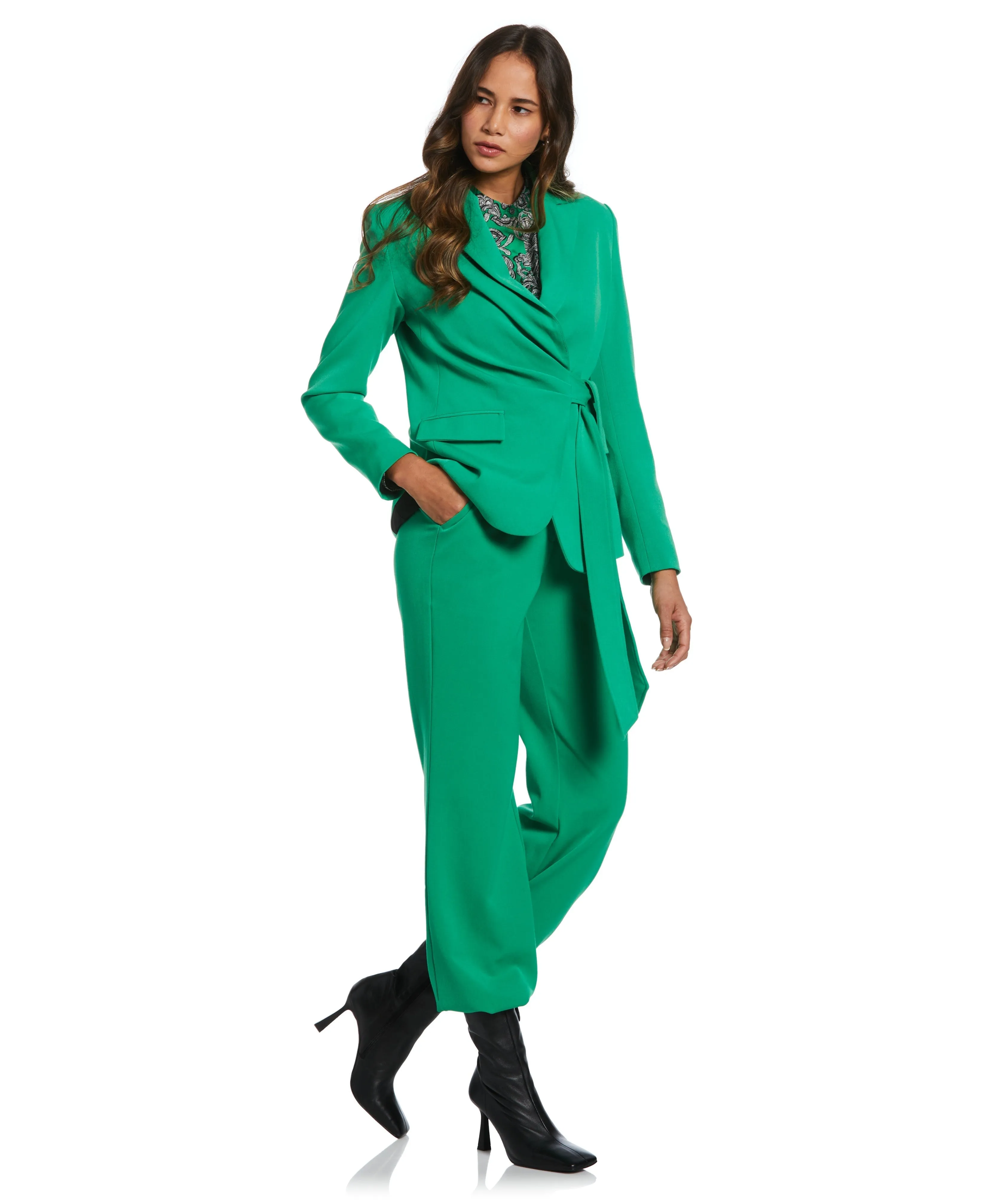 Front Tie Wrap Suit