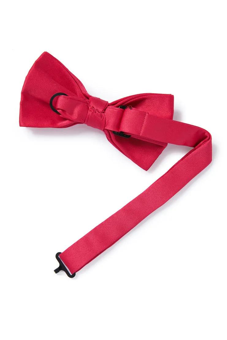 Fuchsia Satin Bow Tie