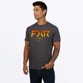 FXR Men's Helium Premium Tee Char Heather/Orange