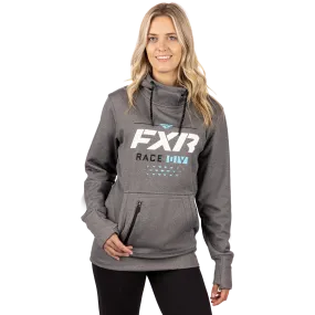 FXR Women's Race Division Tech Pullover Fleece Grey Heather/Sky Blue