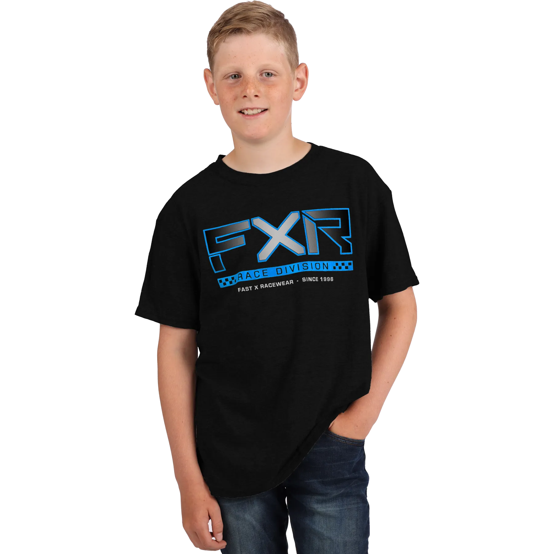 FXR Youth Pilot Tee Black/Blue