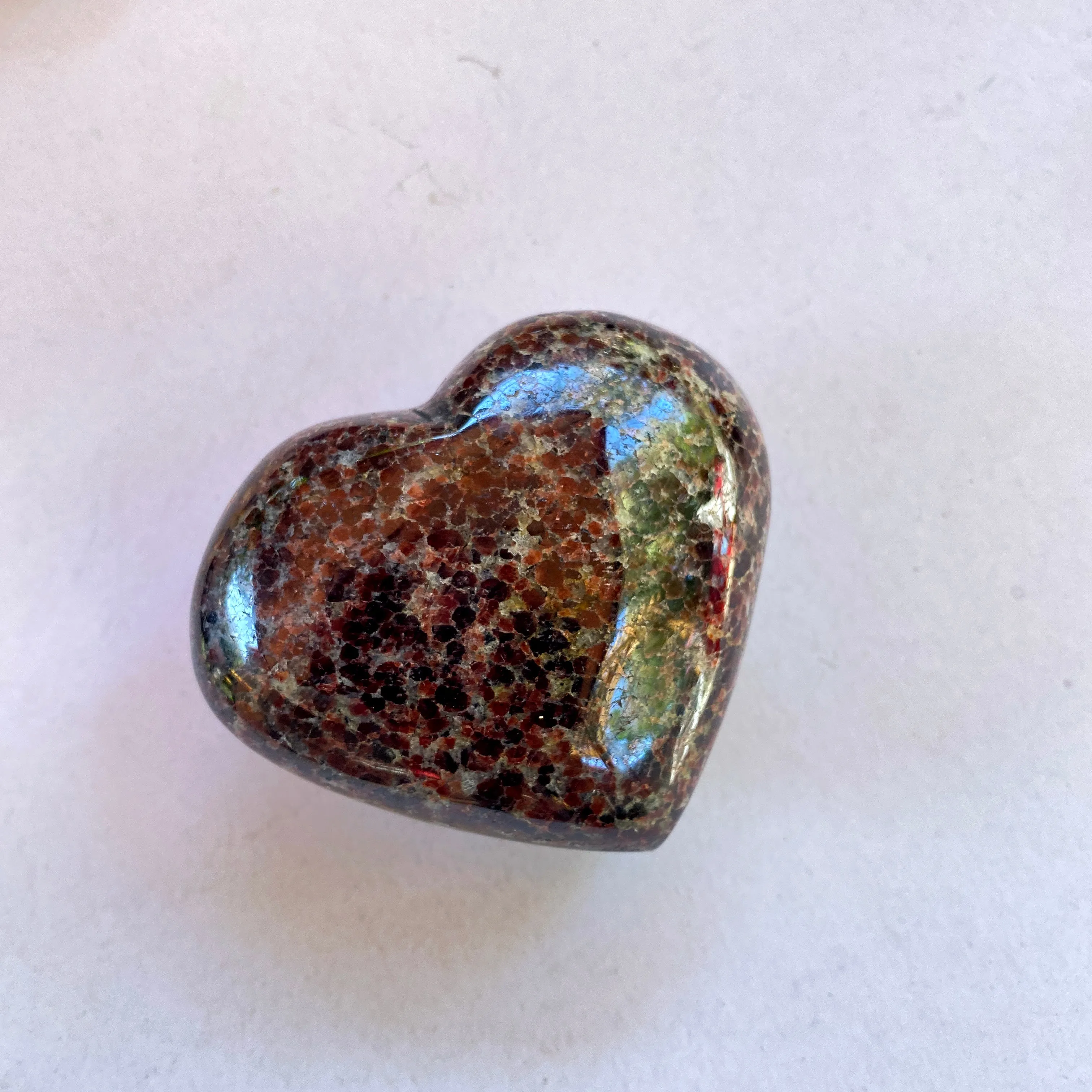 Garnet Gemstone Carved Hearts