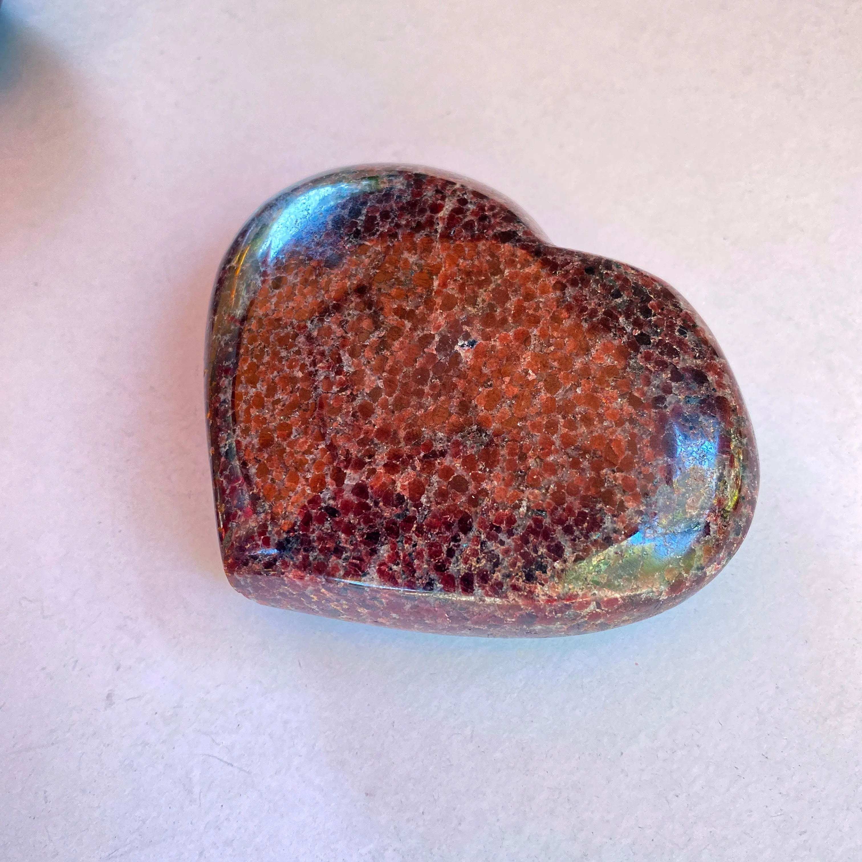 Garnet Gemstone Carved Hearts