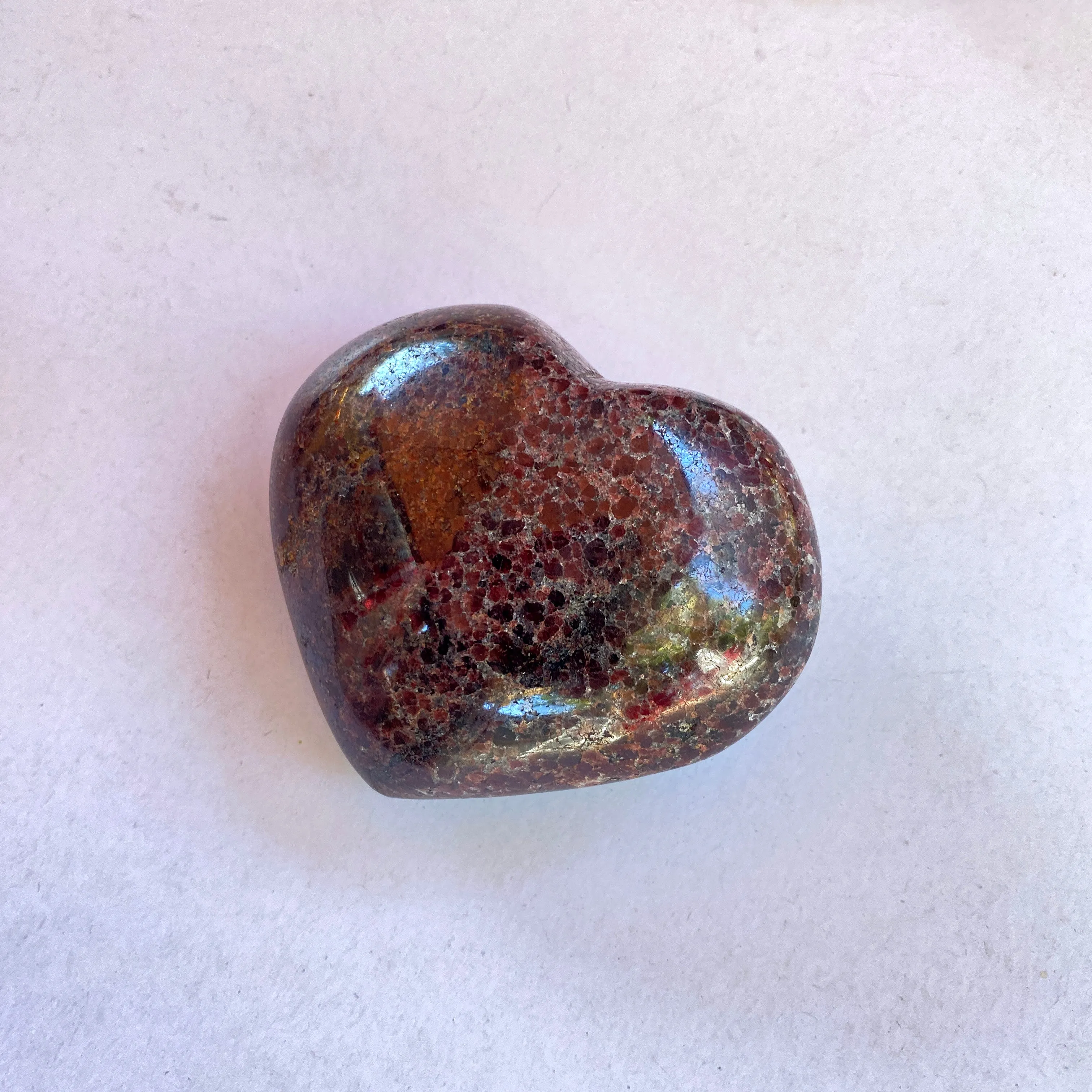 Garnet Gemstone Carved Hearts