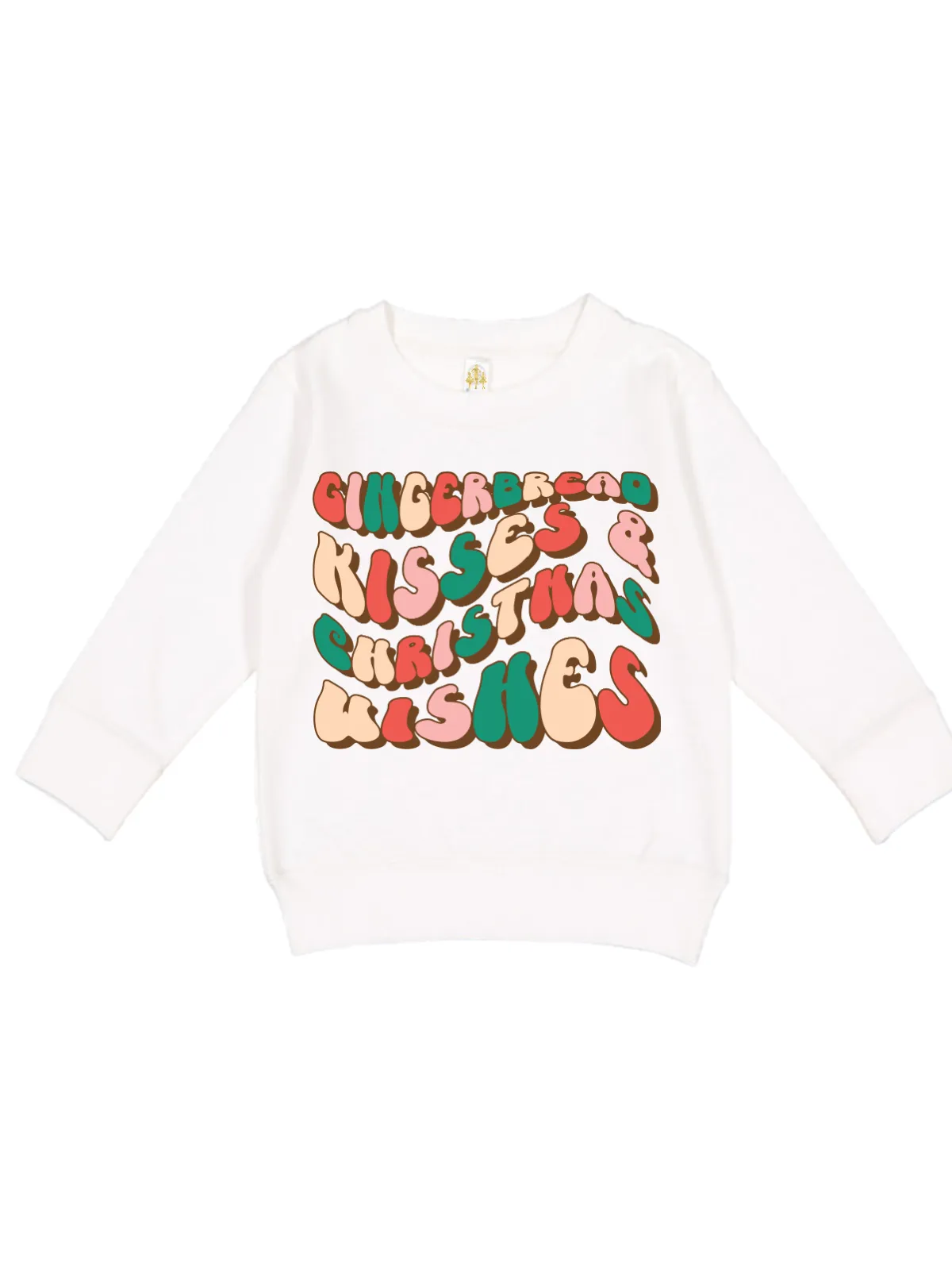 Gingerbread Kisses & Christmas Wishes Kids Sweatshirt