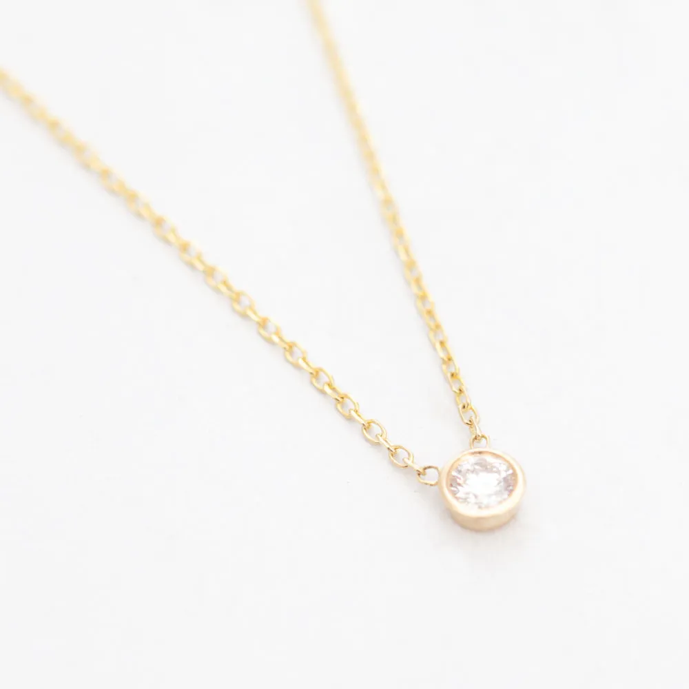 Gold Barely-There Diamond Necklace