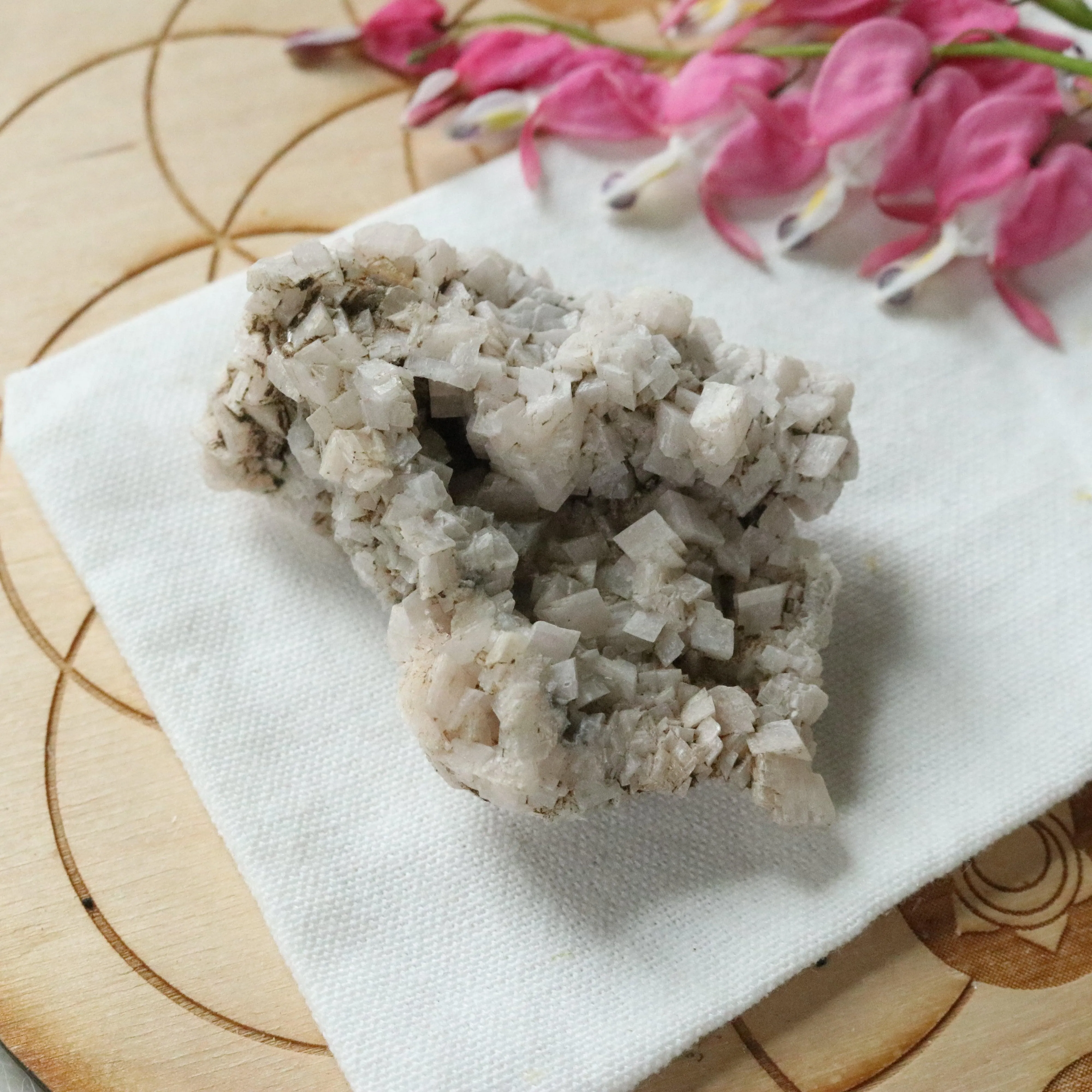 Gorgeous and Unique Pale Pink Dolomite Specimen with inclusions~ Chakra Balancing Stone