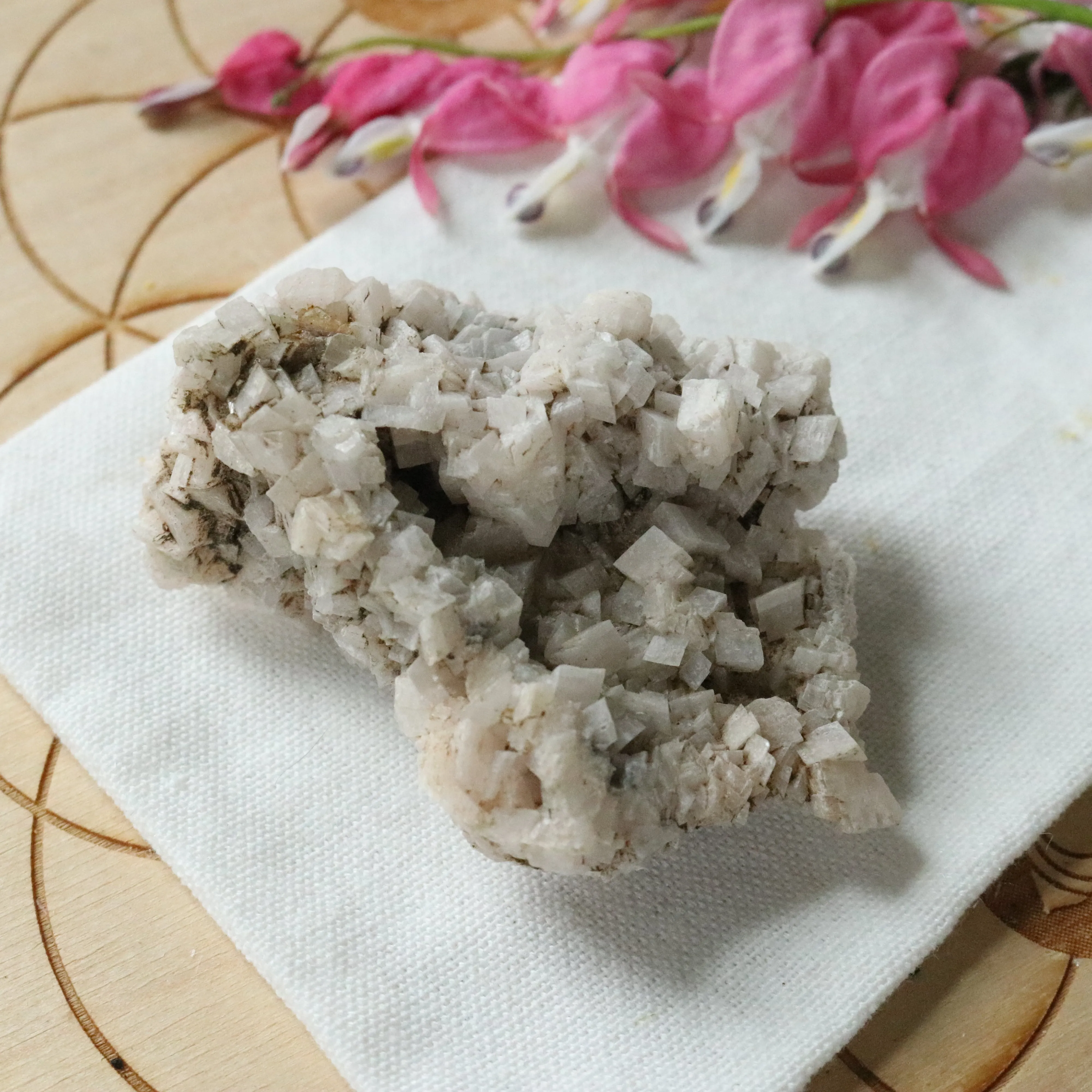 Gorgeous and Unique Pale Pink Dolomite Specimen with inclusions~ Chakra Balancing Stone