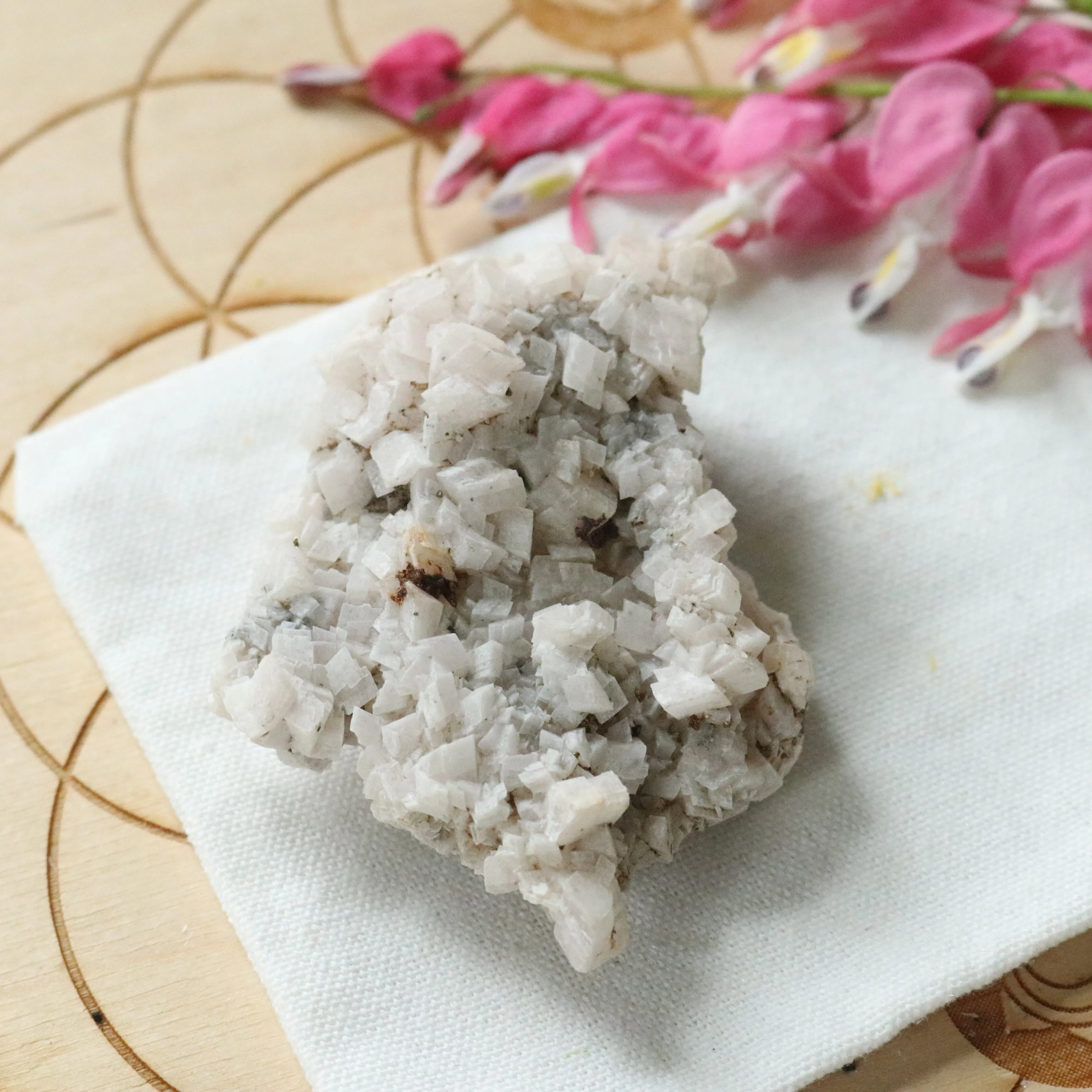 Gorgeous and Unique Pale Pink Dolomite Specimen with inclusions~ Chakra Balancing Stone