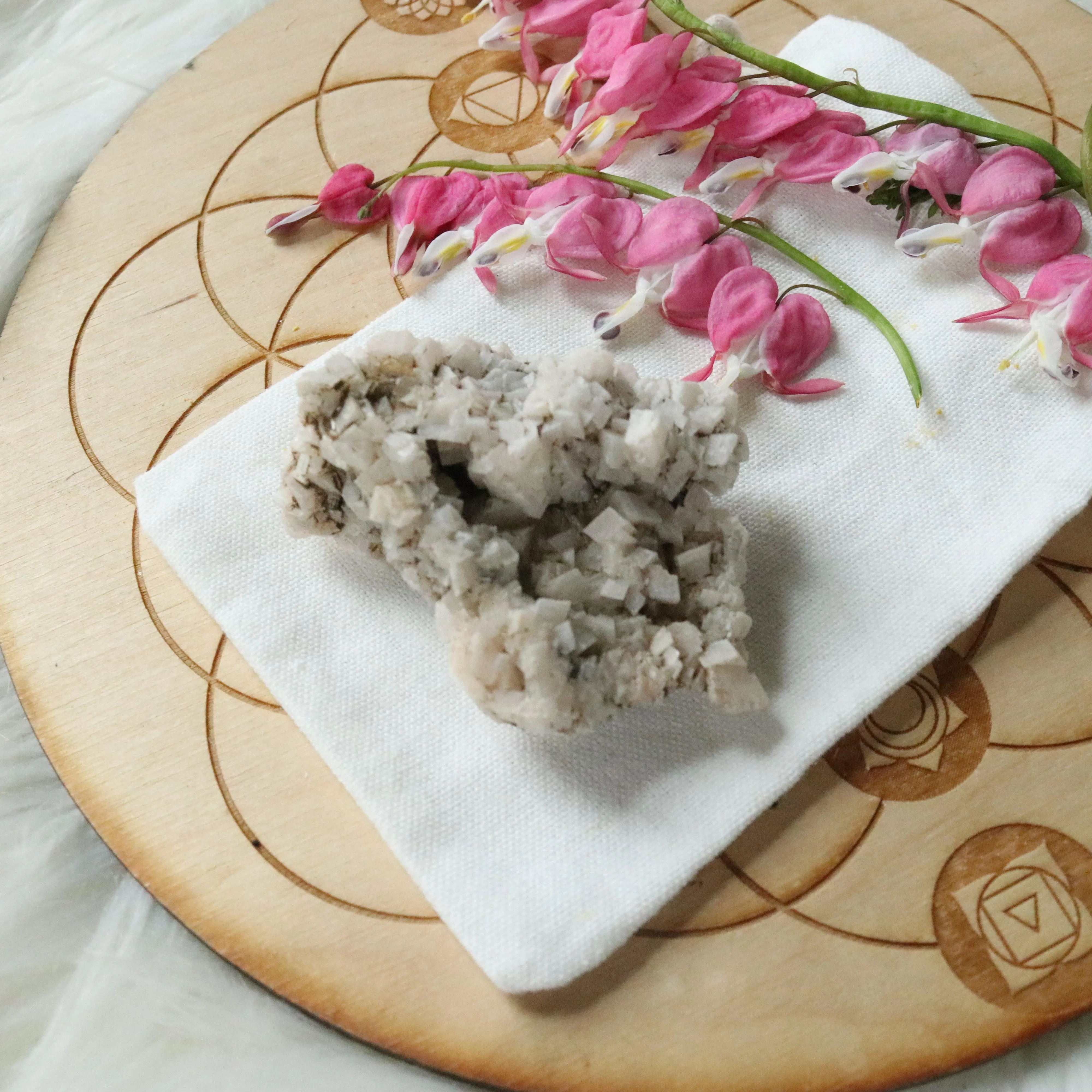 Gorgeous and Unique Pale Pink Dolomite Specimen with inclusions~ Chakra Balancing Stone