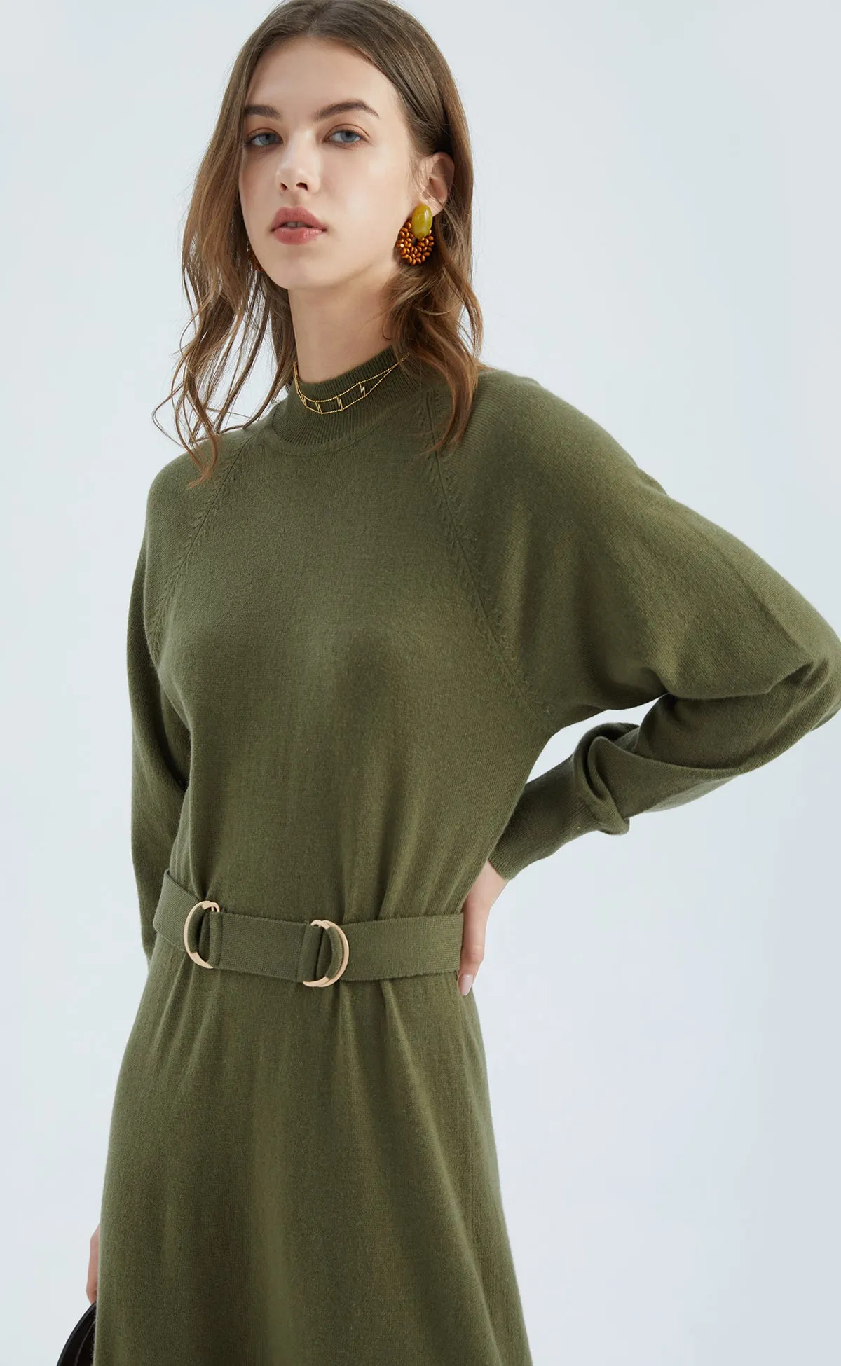 Grace Sweater Dress - Khaki