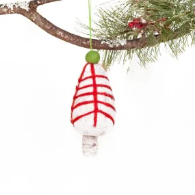 Grey Holiday Tree Felt Ornament