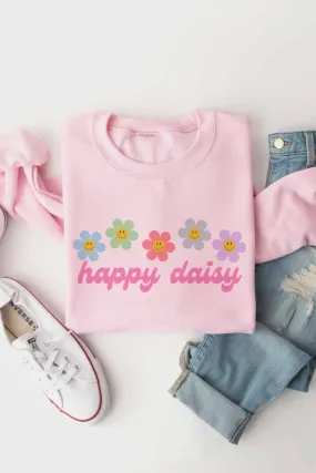 HAPPY DAISY GRAPHIC SWEATSHIRT