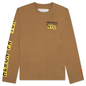 Hardware & Tools OS L/S Tee - Tobacco Brown/Yellow