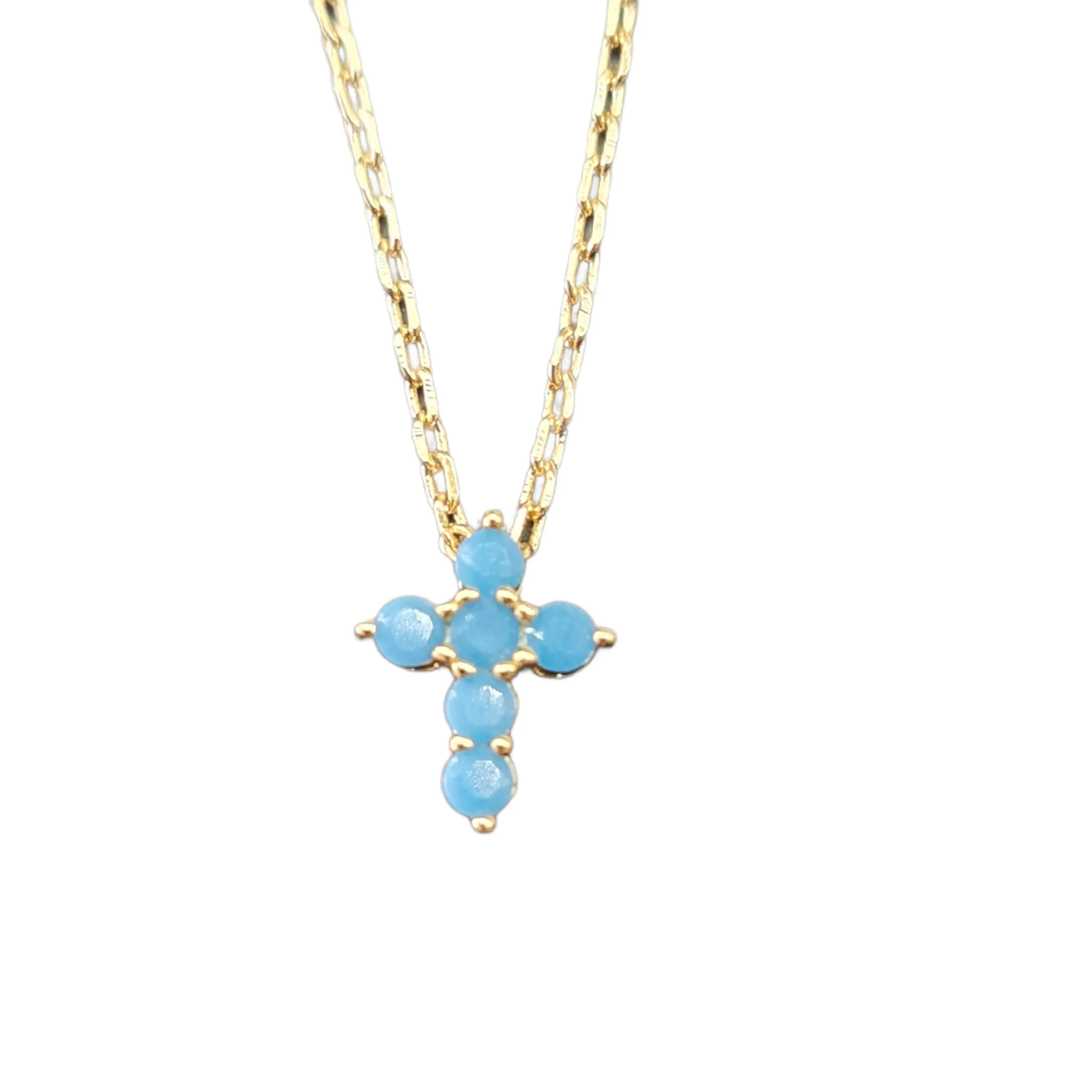 Isla Sea Blue Cross necklace