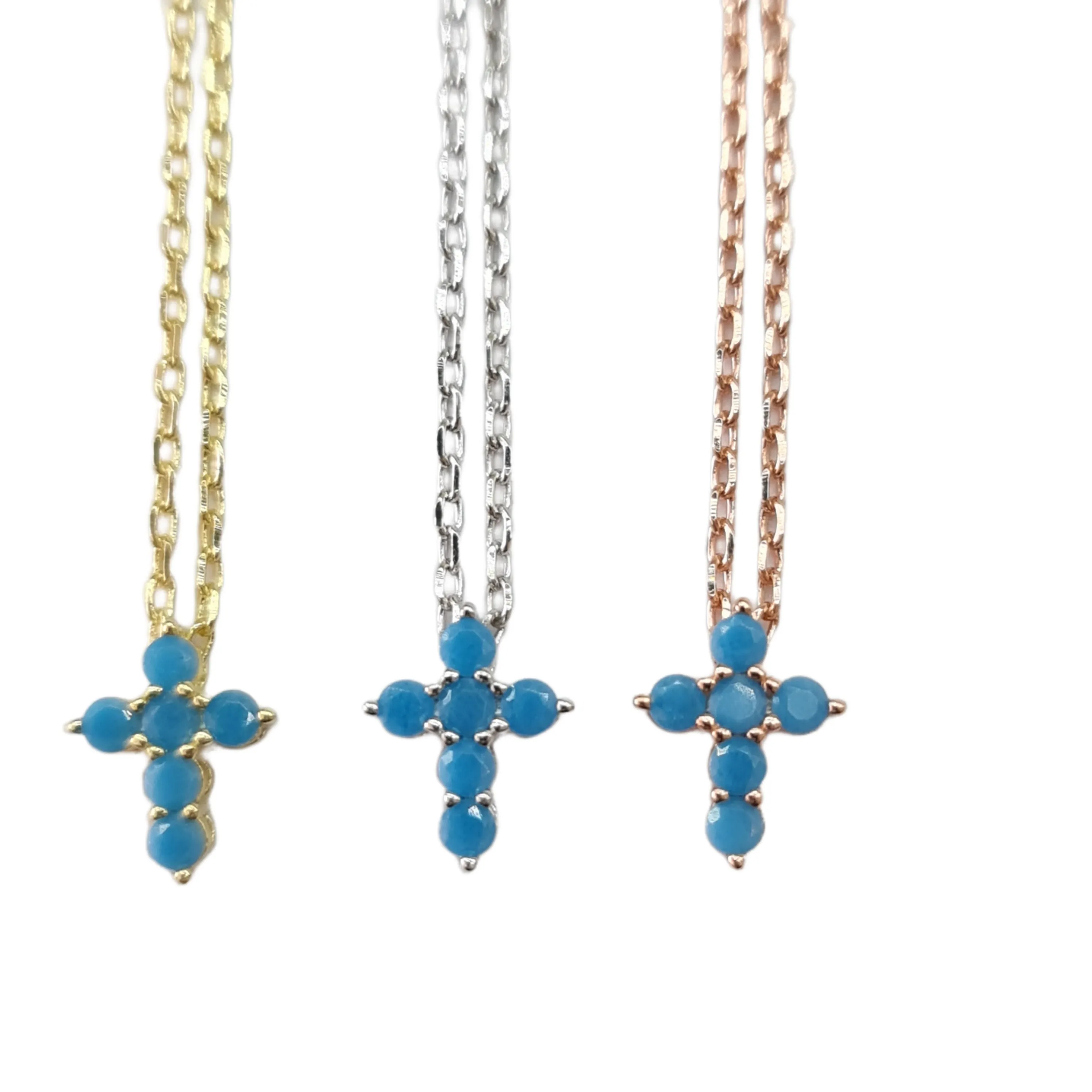 Isla Sea Blue Cross necklace