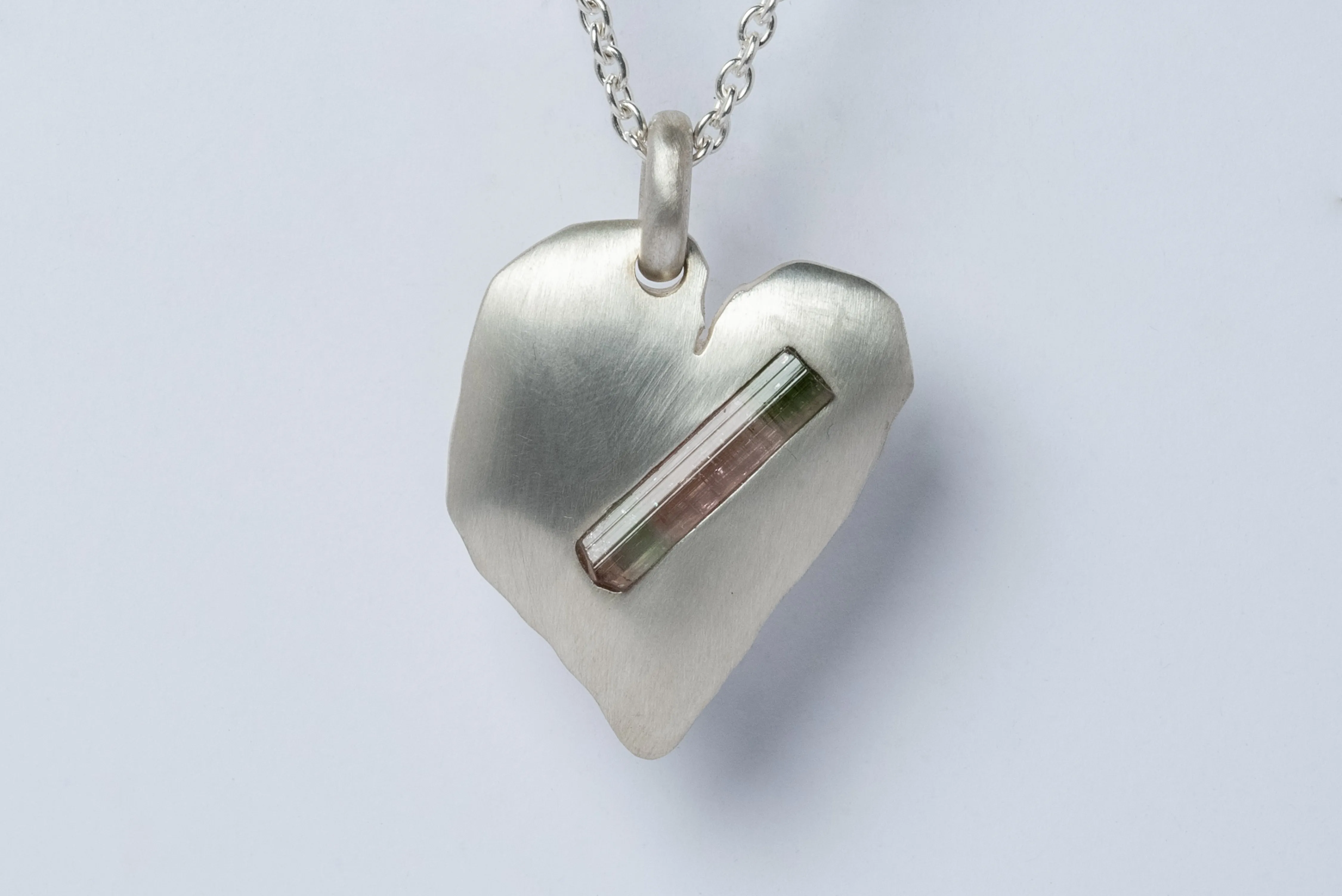 Jazz's Solid Heart Necklace (Little, Elbaite, MA ELB)