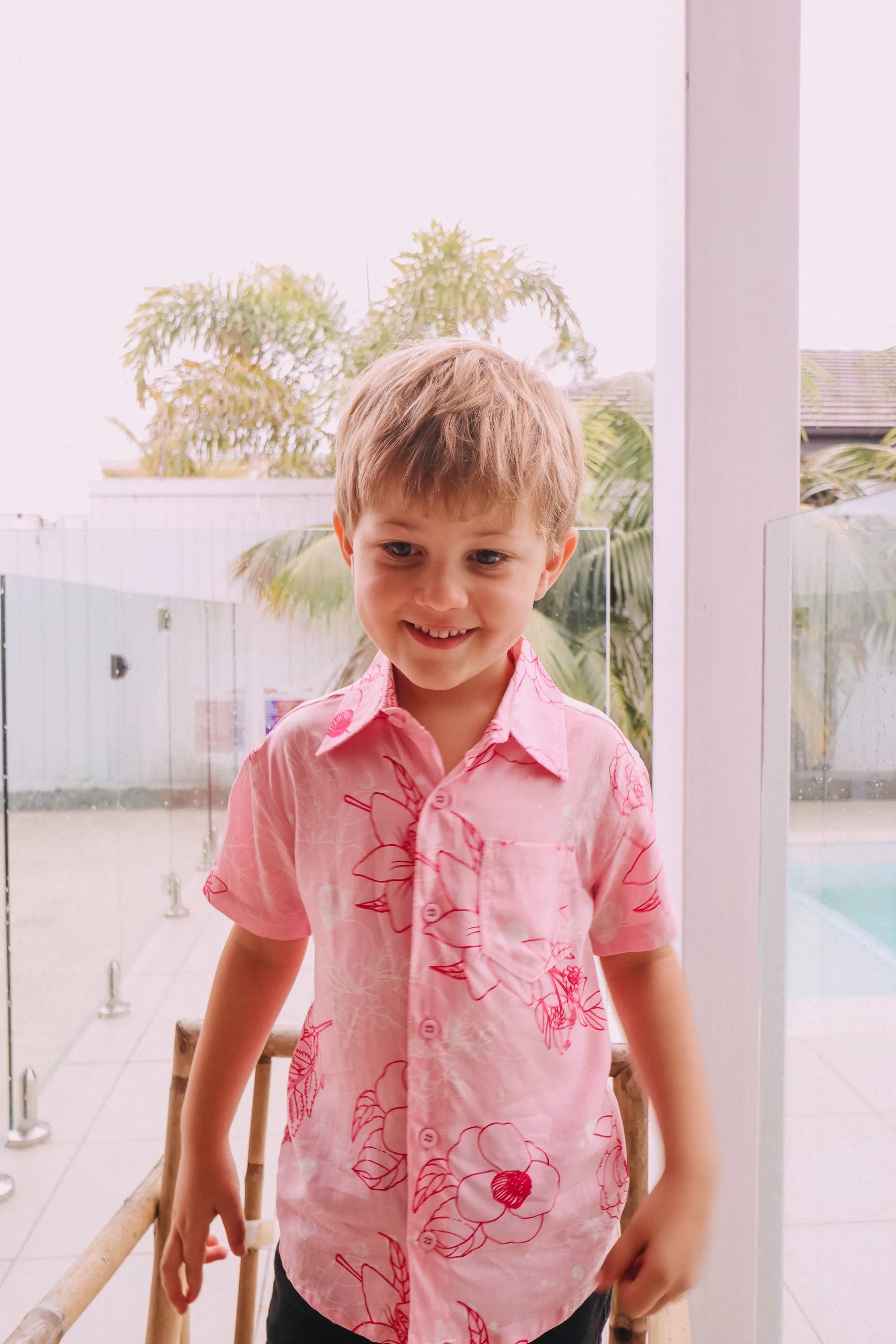 Kid's Button Up Shirt - Pretty in Pink