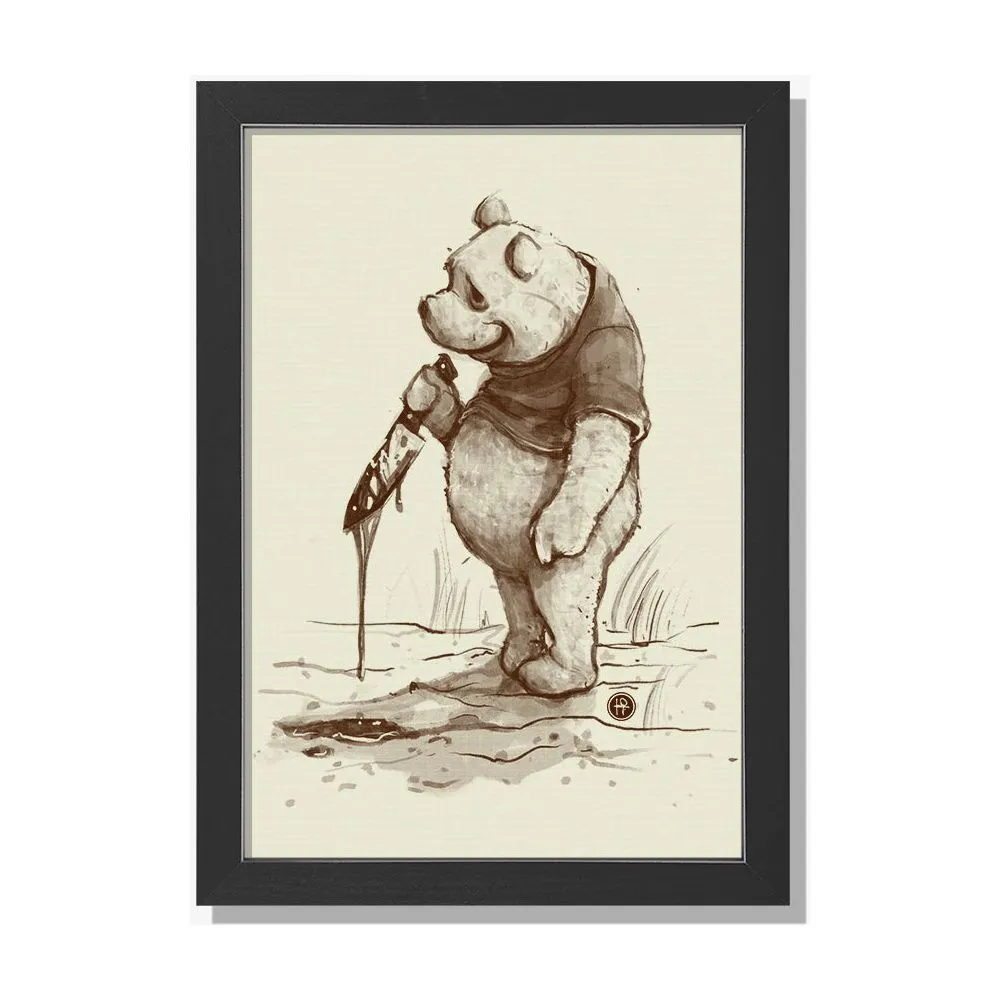 Killer Pooh Framed Print Wall Art