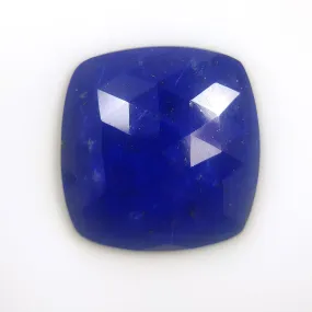 LAPIS LAZULI Gemstone Cut : 20.58cts Natural Untreated Unheated Blue Lapis Gemstone Cushion Shape Rose Cut 24*23mm 1pc For Pendant