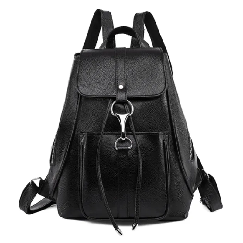 Large Capacity Vintage Leather School Bag, Shoulder Bag and Travel Backpack