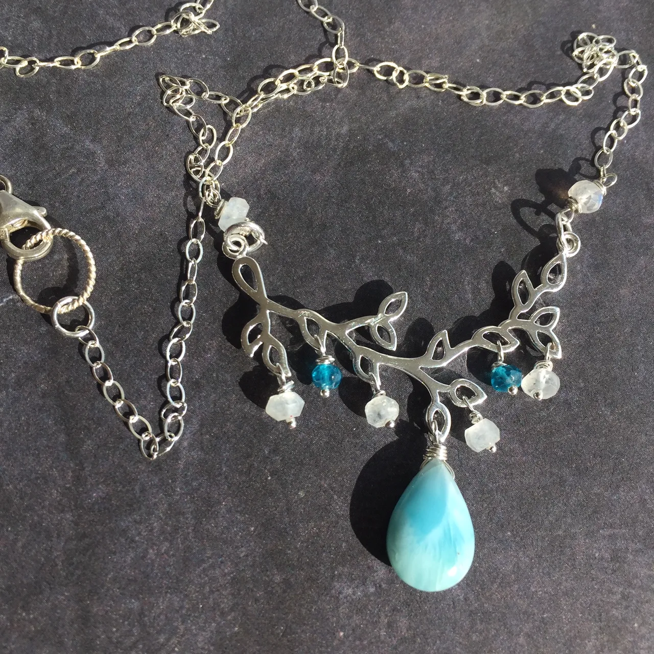 Larimar Branch Necklace