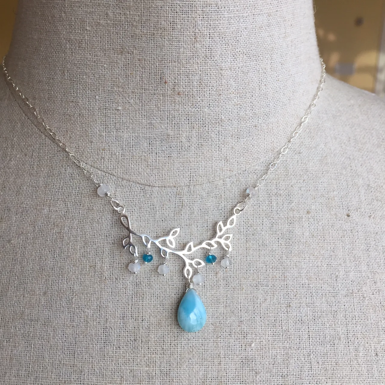 Larimar Branch Necklace