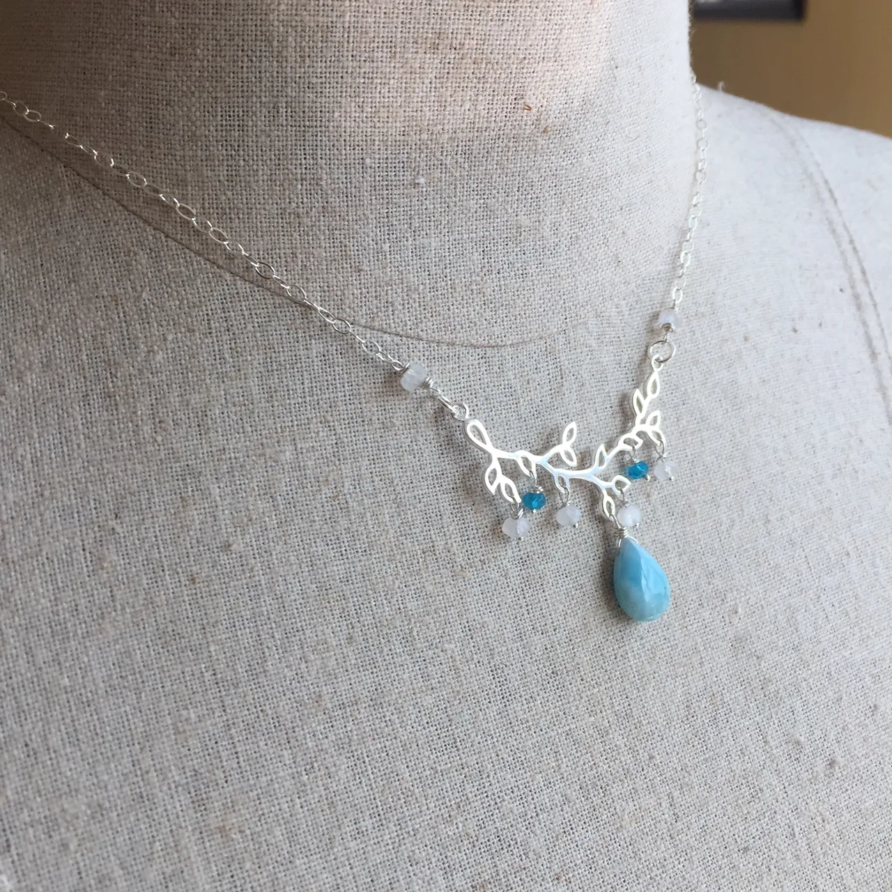 Larimar Branch Necklace