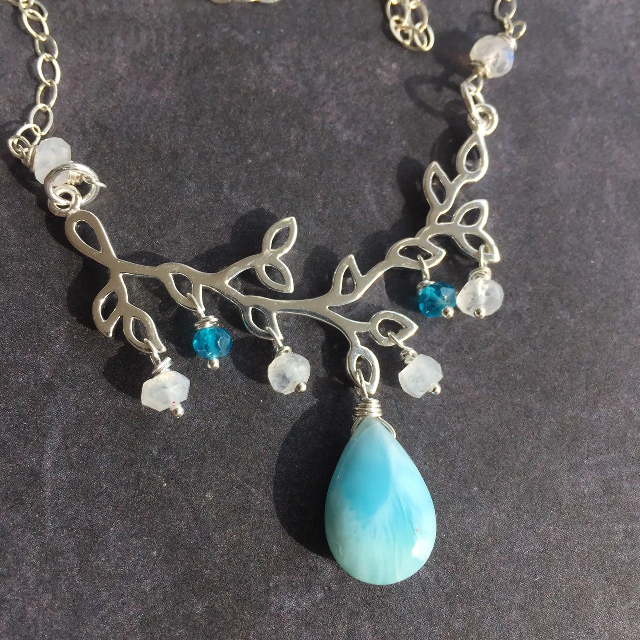 Larimar Branch Necklace