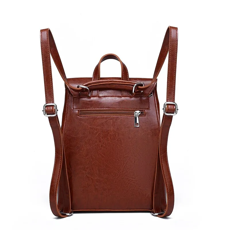 Luxury Vintage Leather School Bag, Shoulder Bag and Backpack