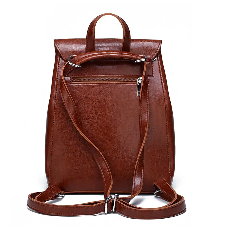 Luxury Vintage Leather School Bag, Shoulder Bag and Backpack