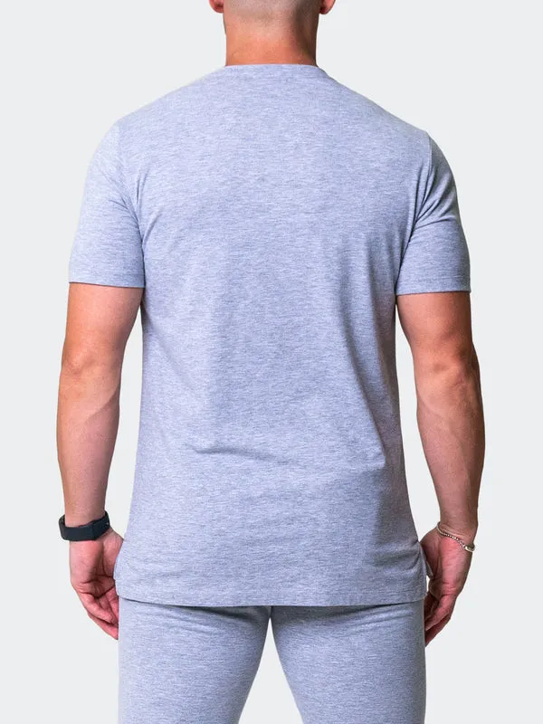 Maceoo Stretch Short-Sleeve Athletic Wear | Tee Neon Grey