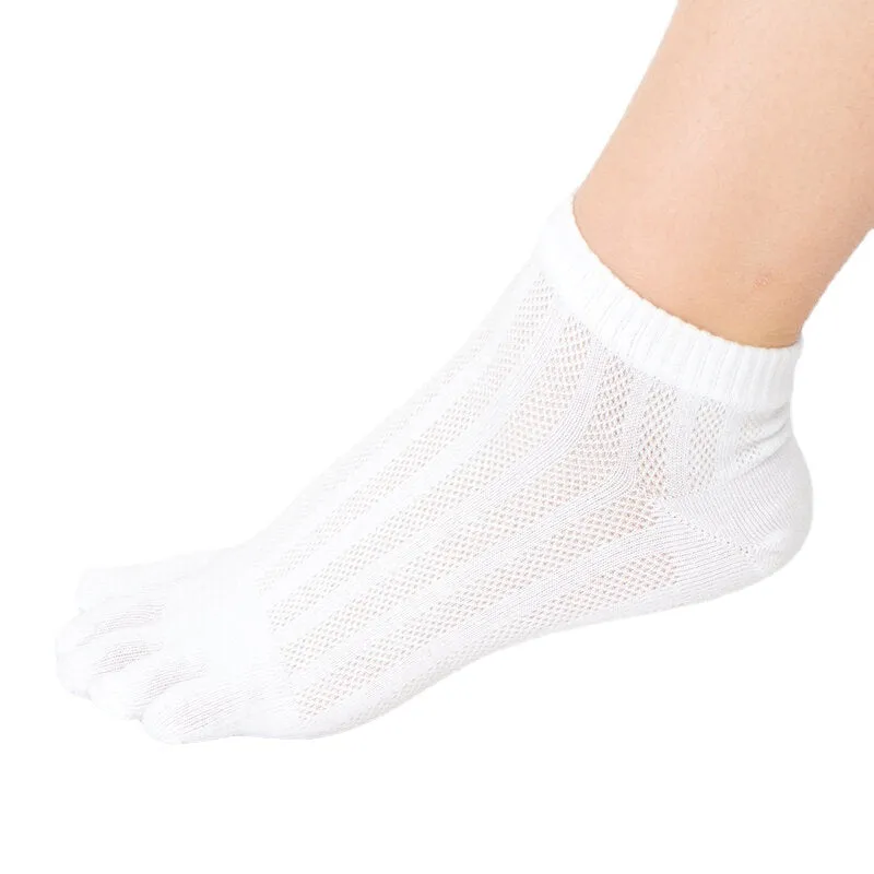 Men Women Breathable Wicking Short Ankle Sock Outdoor Sports Deodorant Five-Finger Socks