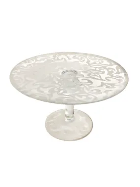 Michael Weems Frosted Crystal Cake Stand, 2002