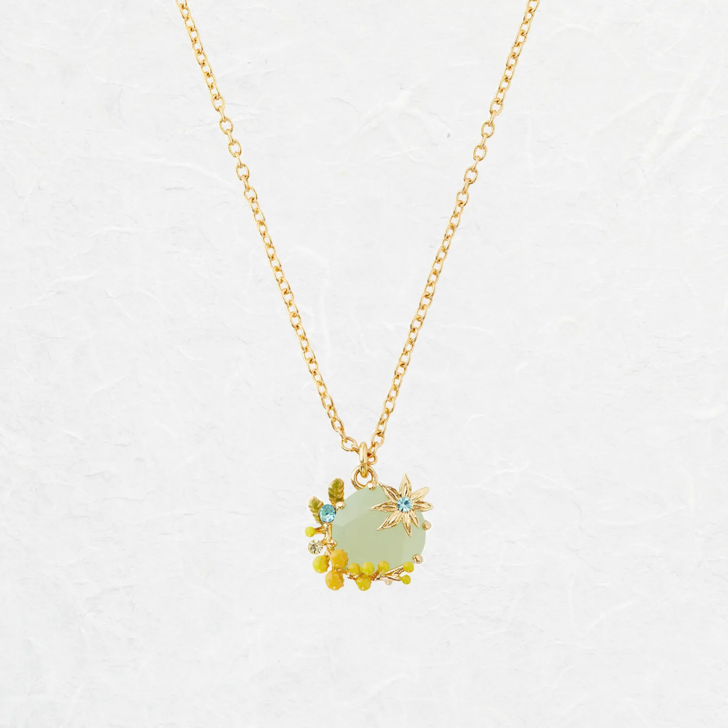 Mimosa and Star Pendant Necklace