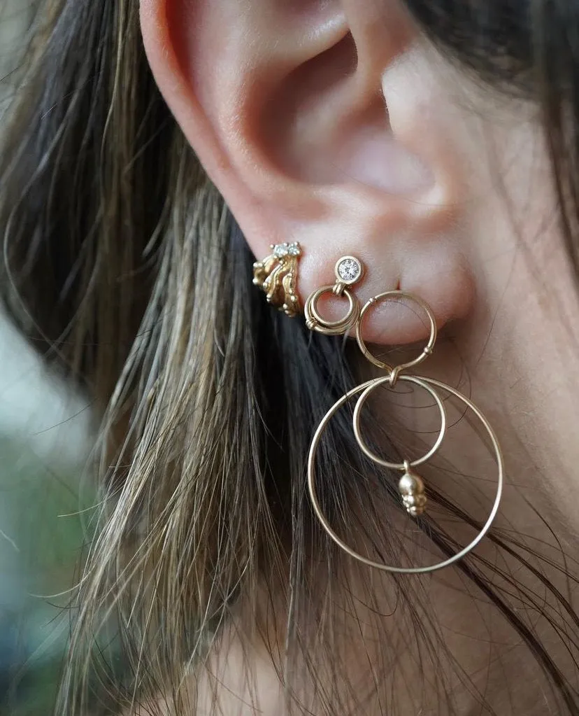 Mini Diamond Orbit Earrings