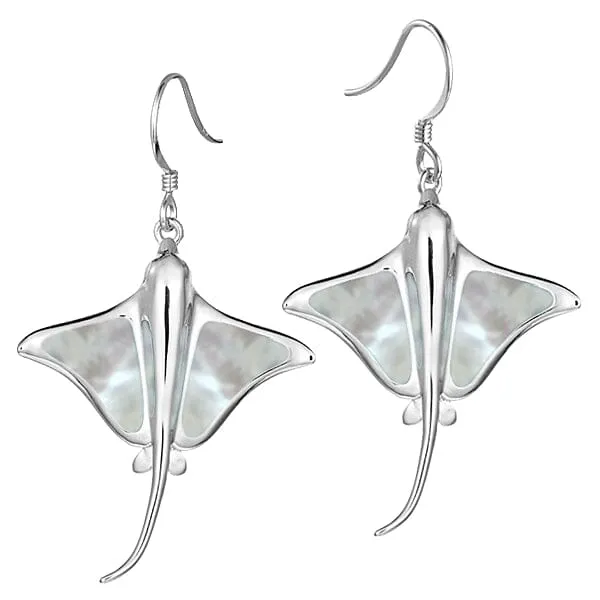 Mother of Pearl Eagle Ray Earrings