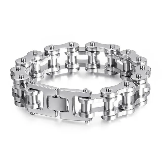 Motorcycle Chain Titanium Steel Bracelet in 4 Colors