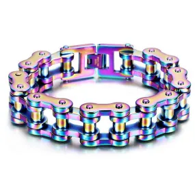 Motorcycle Chain Titanium Steel Bracelet in 4 Colors