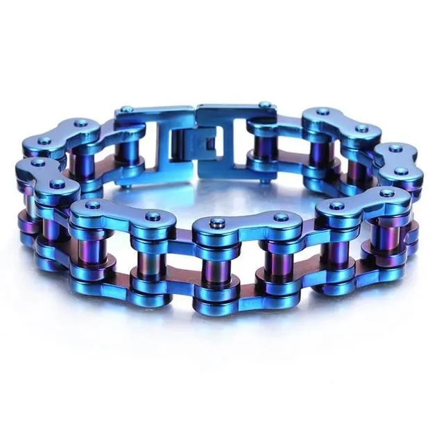 Motorcycle Chain Titanium Steel Bracelet in 4 Colors