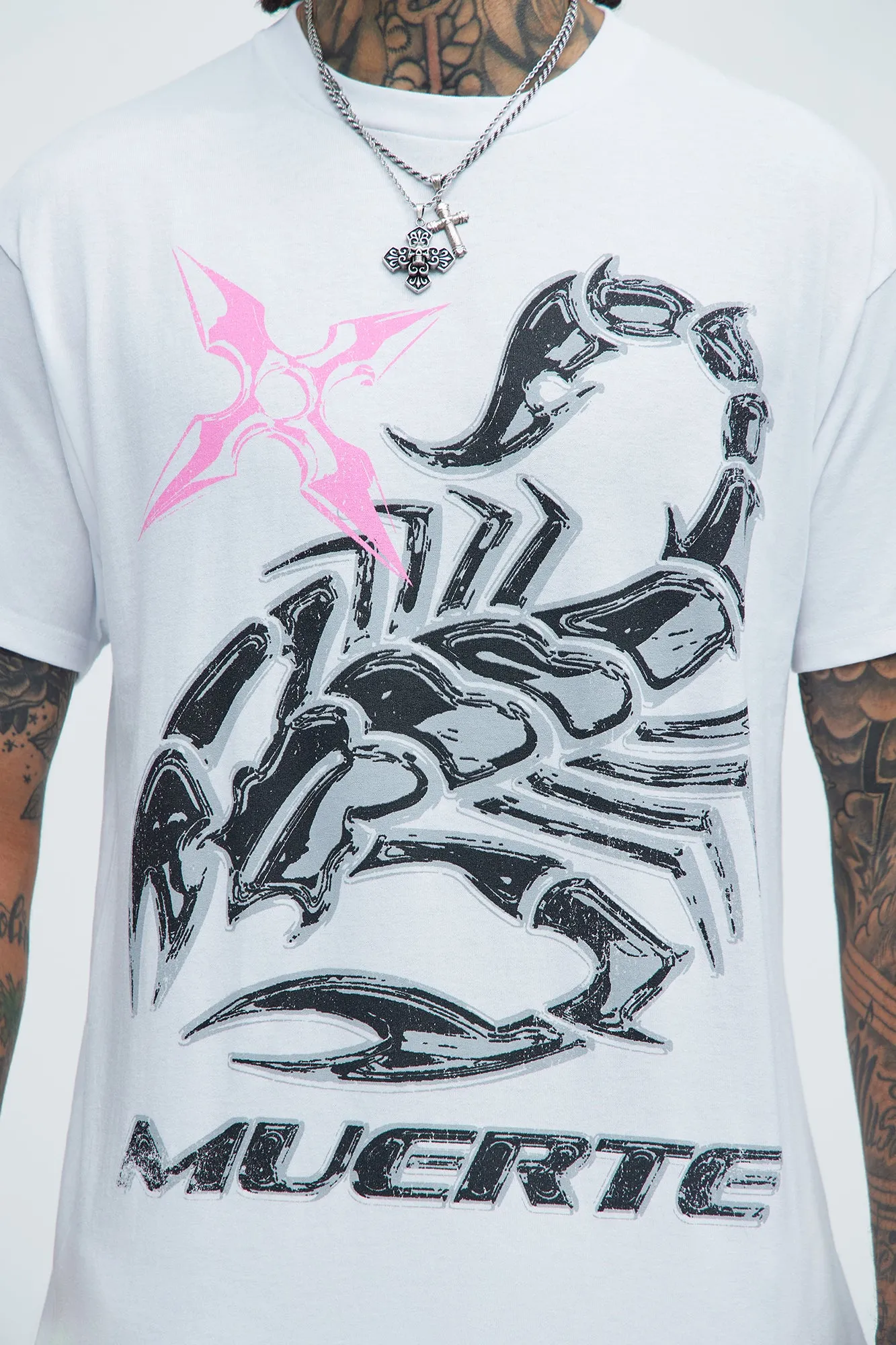 Muerte Scorpion Short Sleeve Tee - White