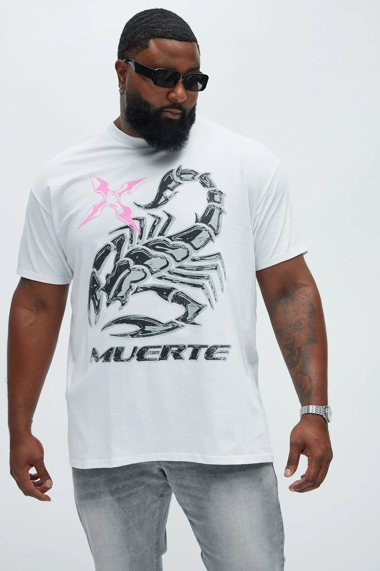 Muerte Scorpion Short Sleeve Tee - White